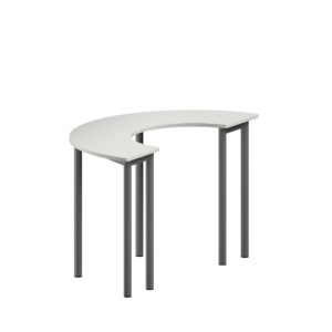 Tavolo semicerchio con foro